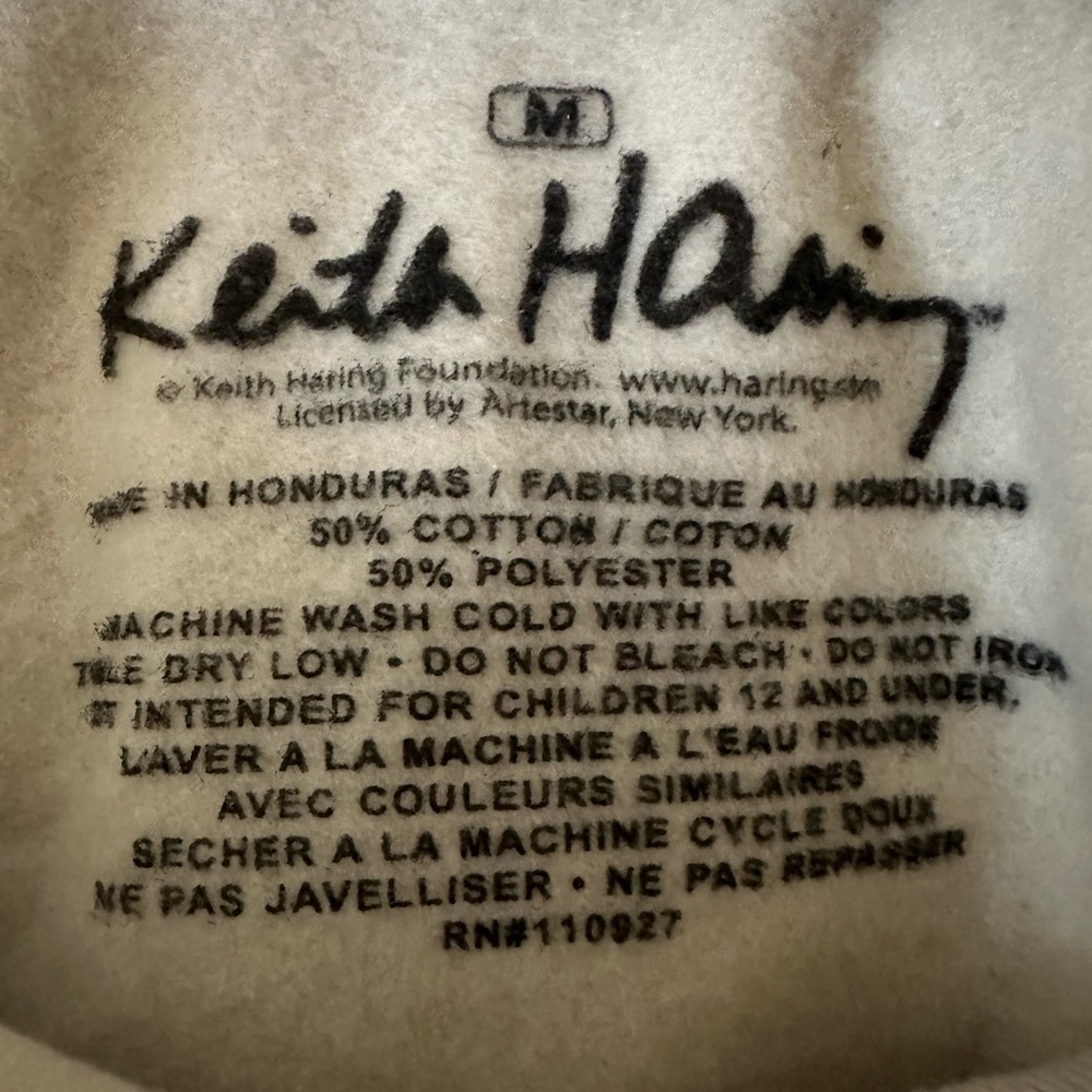 NWOT Keith Haring (M) Pop Art Hoodie Sweatshirt - Picture 2 of 5